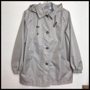 Blair Nylon Type Removeable Hood Lined Jacket Size L